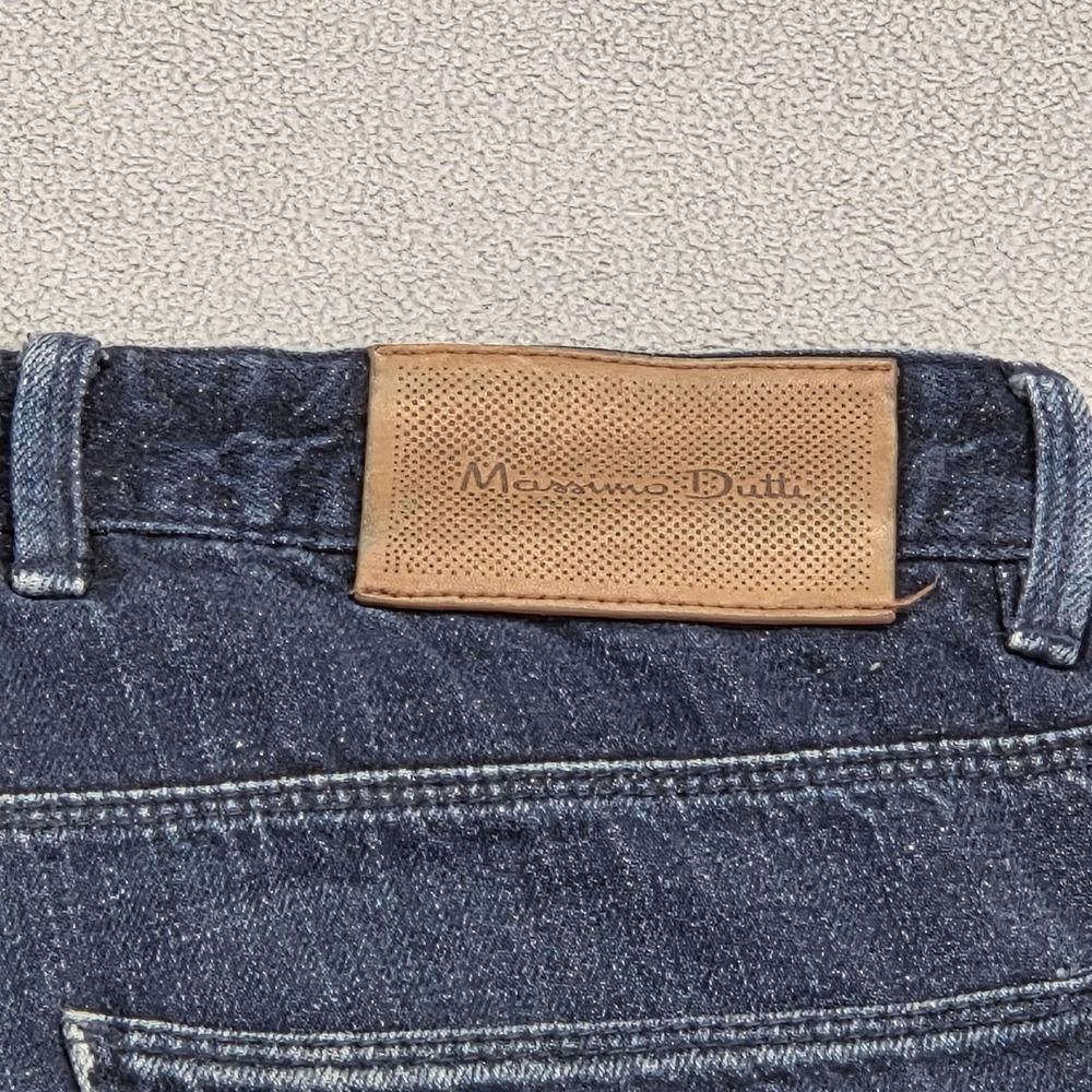 Selvedge Jeans Men Blue Slim Straight Button Distressed Fits 30x30 Massimo Dutti - Picture 13 of 16